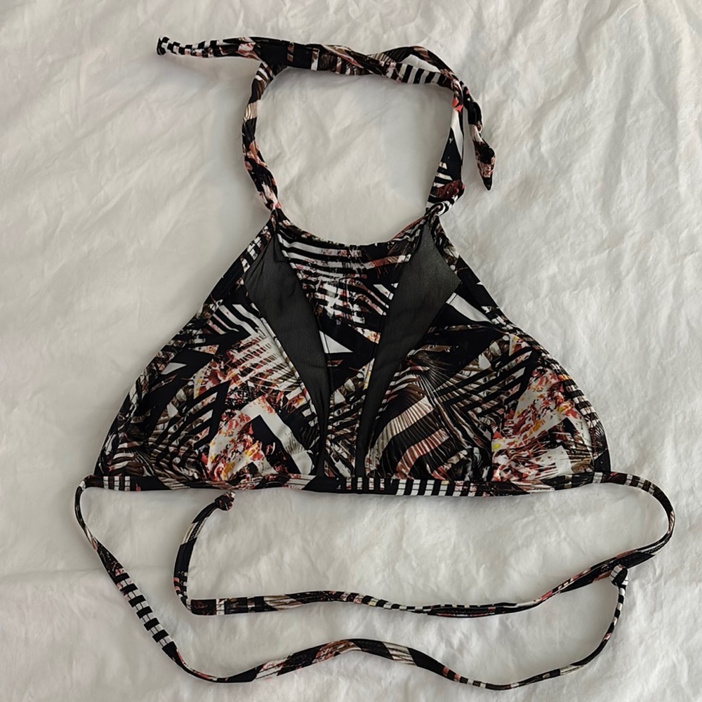 Patterned Halter Bikini Top